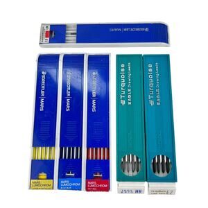 5 Staedtler Mars and Berol Drawing Leads 204-10, 204-3, 204-2, 6375-E2, 2375-HB
